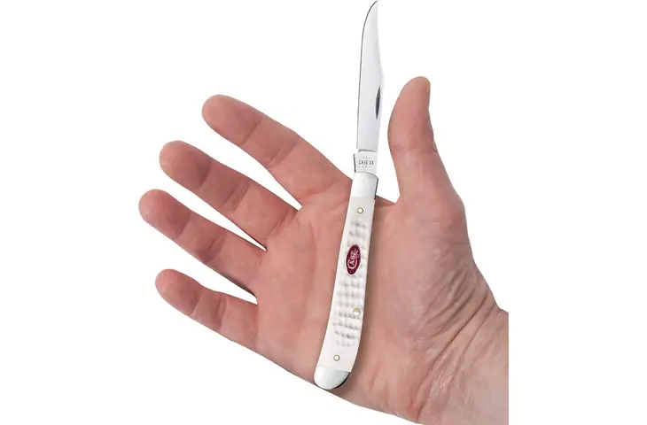 Case Slimline Trapper White Syn Stainless Steel Folding Knife - view 4
